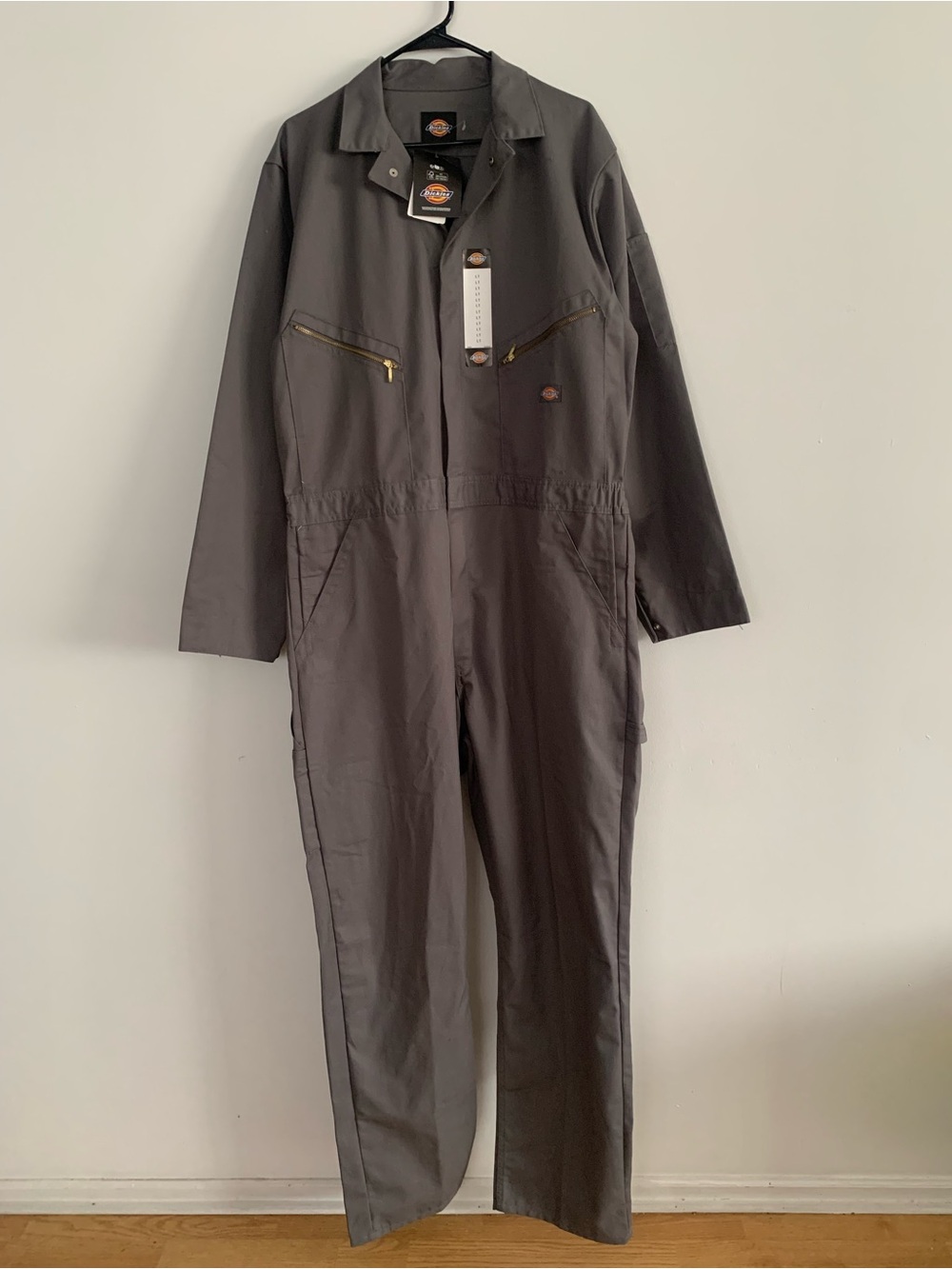 Dickies Men's L T 487990 Deluxe Long Sleeve Mechanic Coveralls Tool Pockets NEW